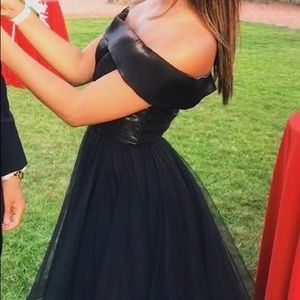 Black La Femme Prom Dress